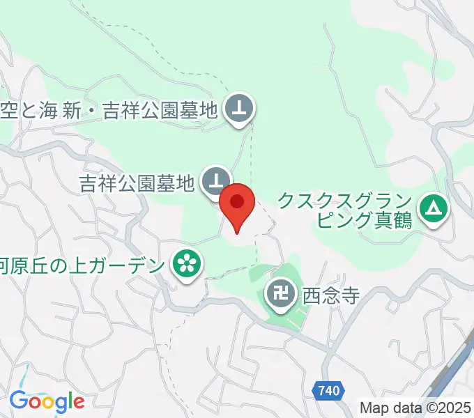 檜チャリティコンサートホールの地図