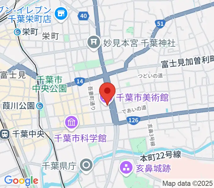 千葉市美術館の地図