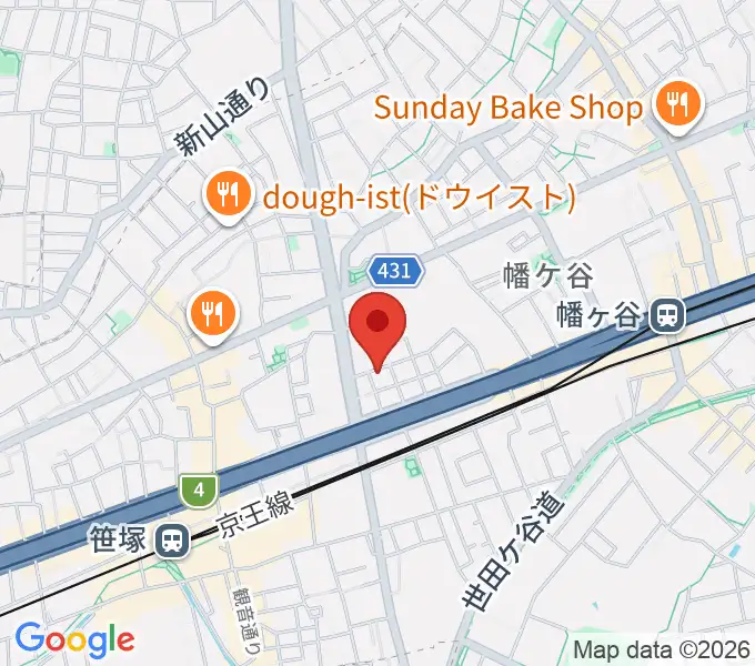 五味和楽器店 東京店の地図