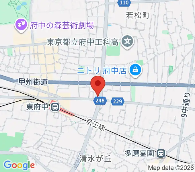 ミュージックサロン・サングレースの地図