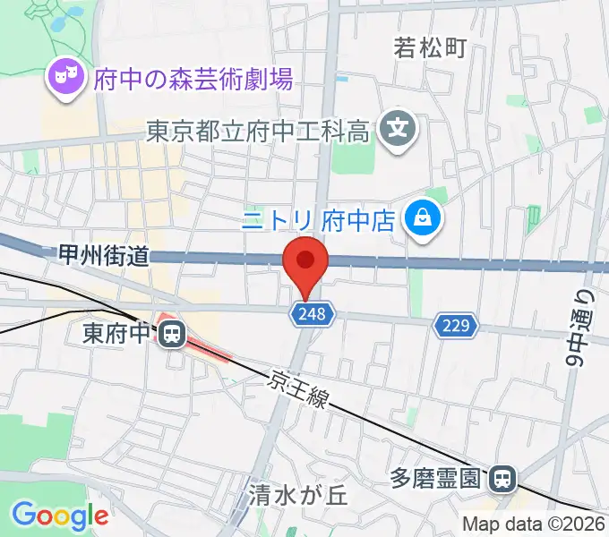 ミュージックサロン・サングレースの地図