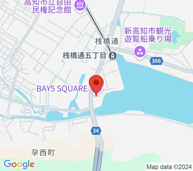 高知BAY5 SQUAREの地図