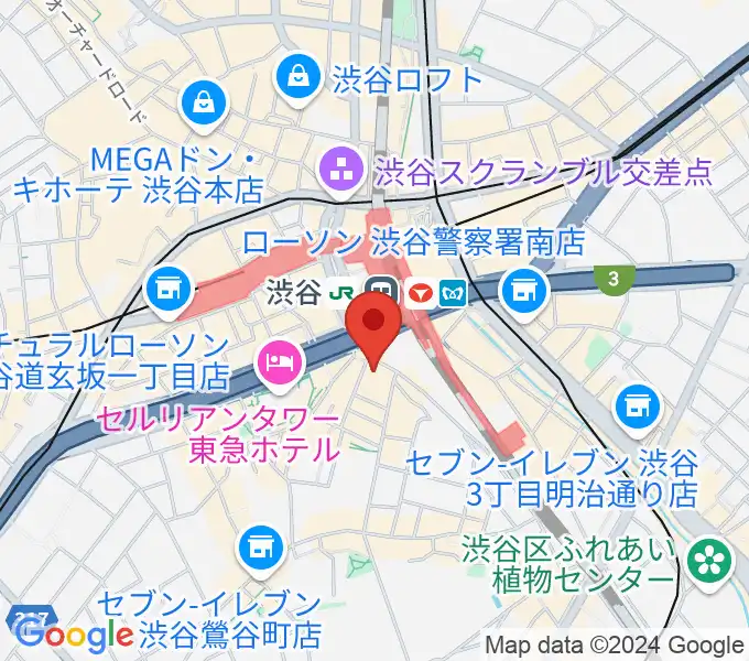 [移転] イケベ楽器店 グランディベース東京 渋谷桜丘町の地図