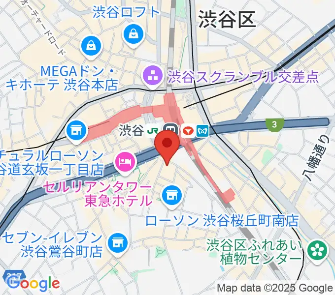 [移転] イケベ楽器店 グランディベース東京 渋谷桜丘町の地図