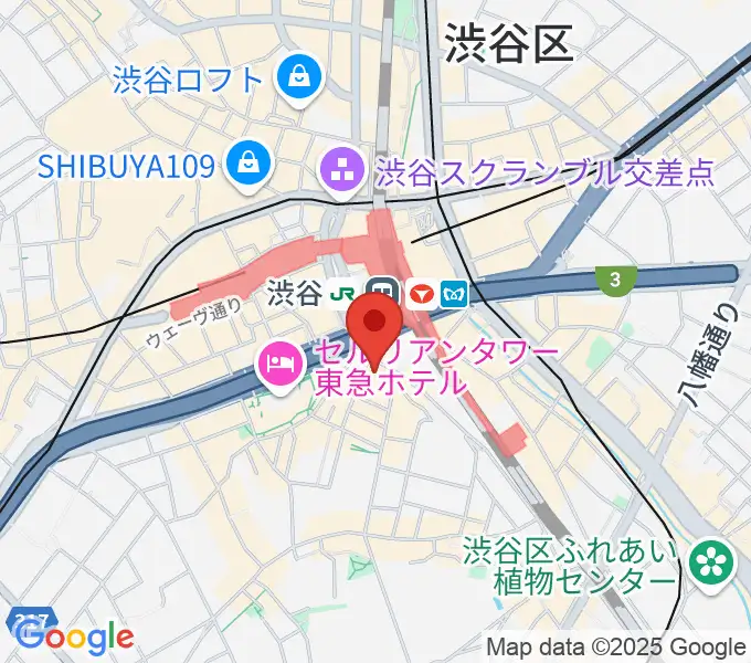 [移転] イケベ楽器店 グランディベース東京 渋谷桜丘町の地図