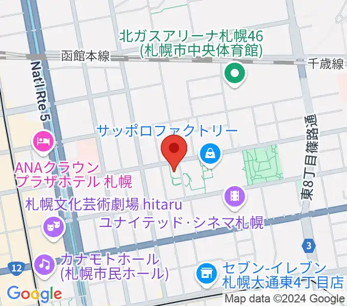 サッポロファクトリーの地図