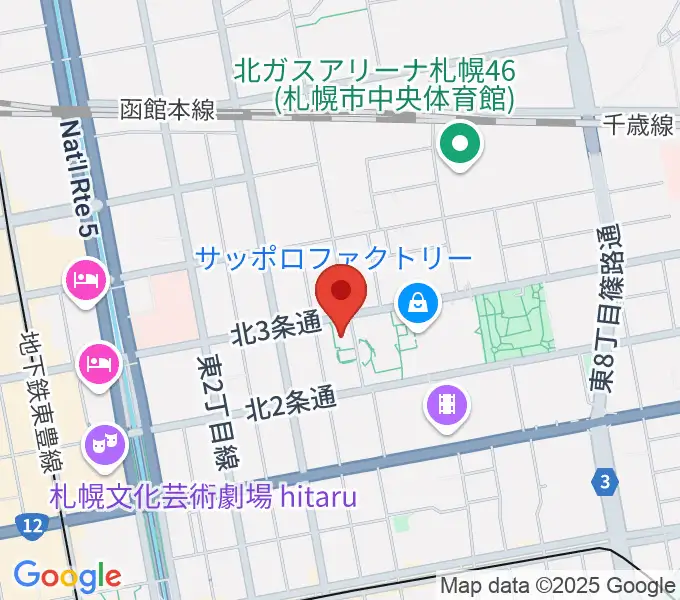 サッポロファクトリーの地図