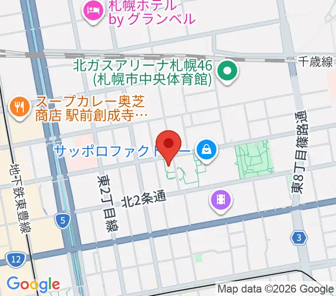 サッポロファクトリーの地図