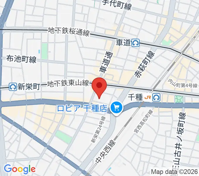 HITOMIホールの地図