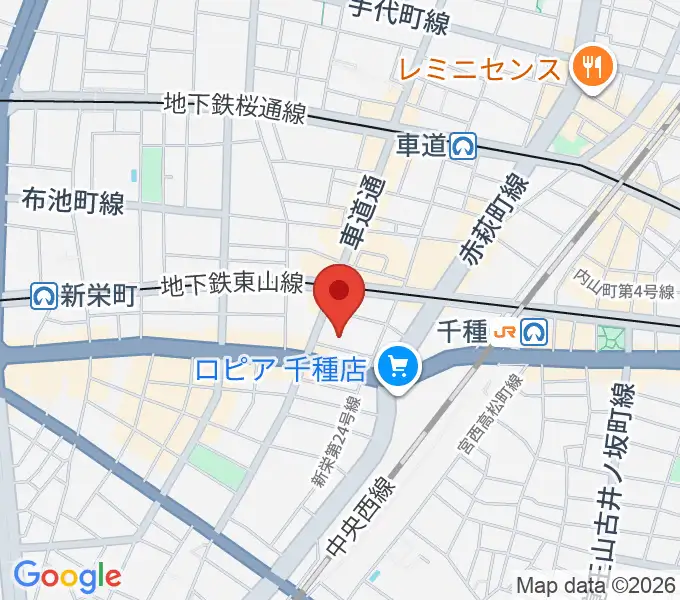 HITOMIホールの地図