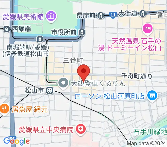 松山WstudioREDの地図