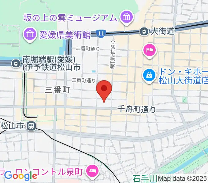 ヤマハミュージック 松山店の地図