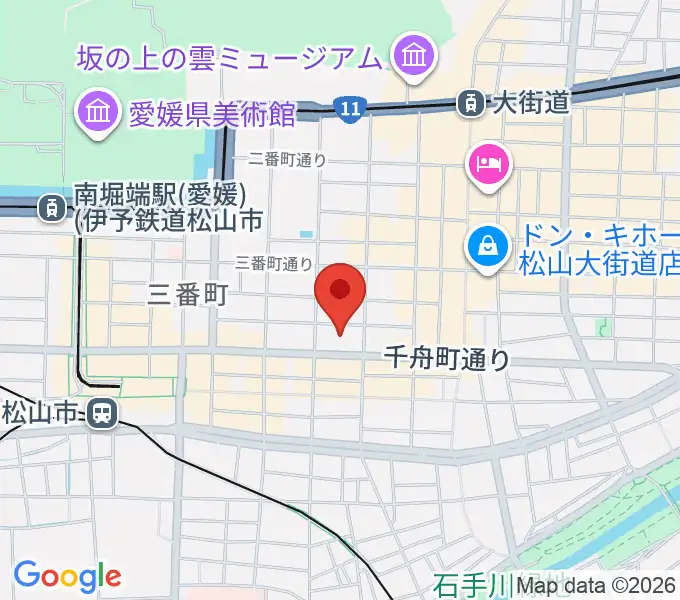 ヤマハミュージック 松山店の地図