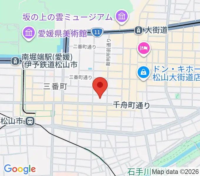 ヤマハミュージック 松山店の地図