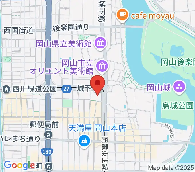 ヤマハミュージック 岡山店の地図