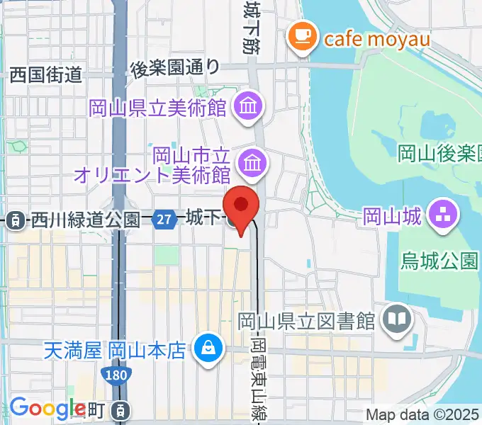 ヤマハミュージック 岡山店の地図