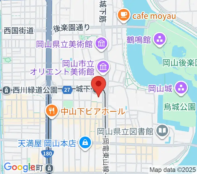 ヤマハミュージック 岡山店の地図