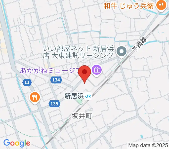 ヤマハミュージック 新居浜店の地図