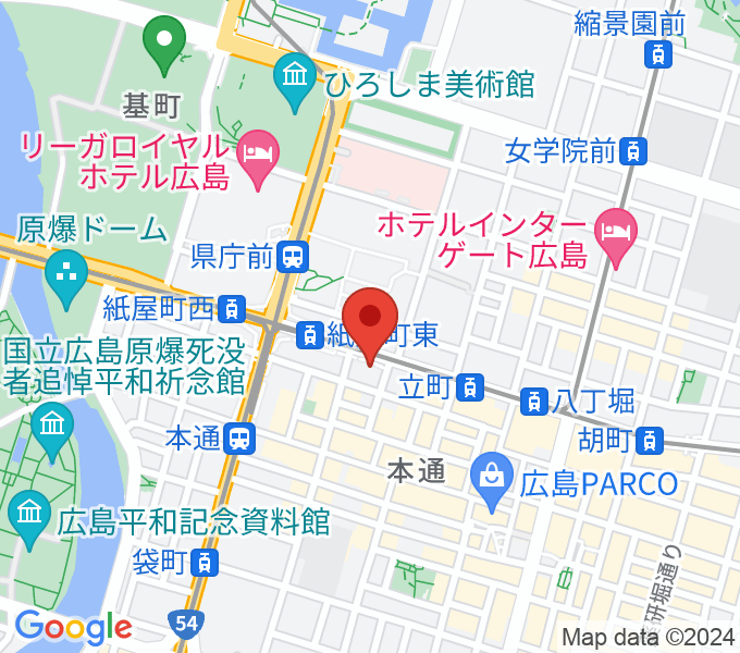ヤマハミュージック広島店の場所