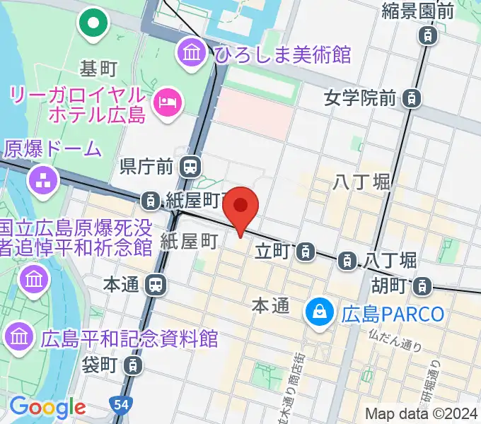 ヤマハミュージック 広島店の地図