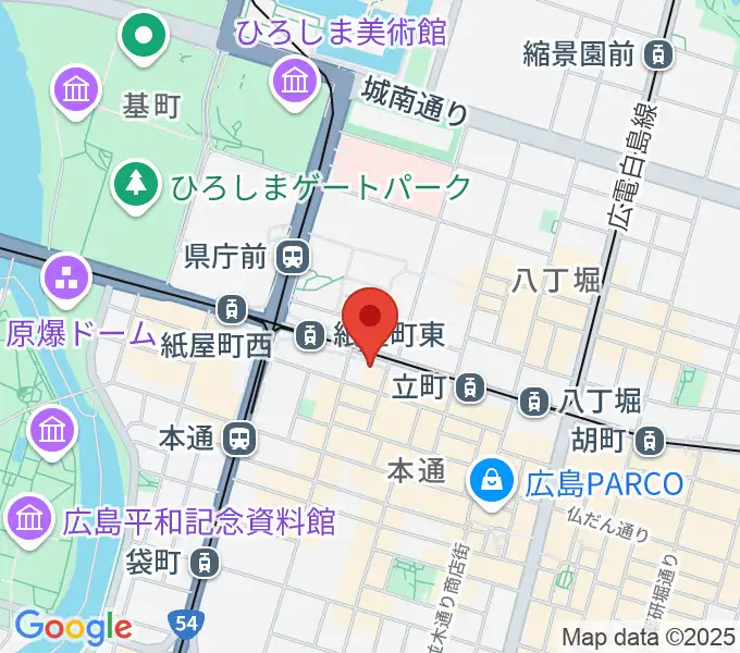 ヤマハミュージック 広島店の地図