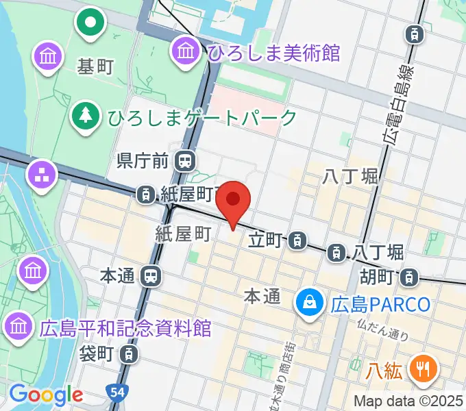 ヤマハミュージック 広島店の地図