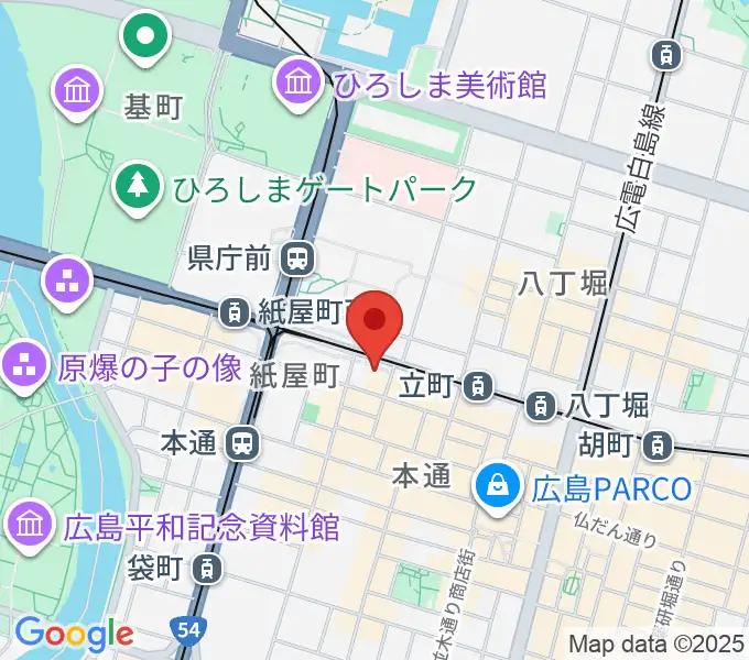 ヤマハミュージック 広島店の地図