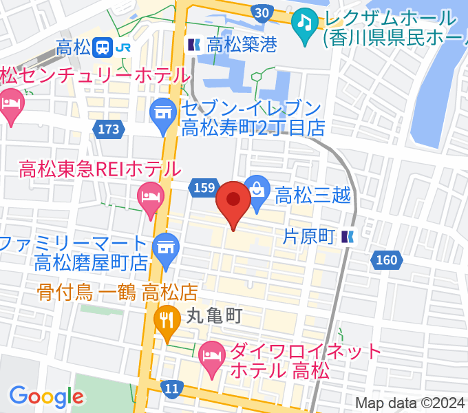 ヤマハミュージック 高松店の場所