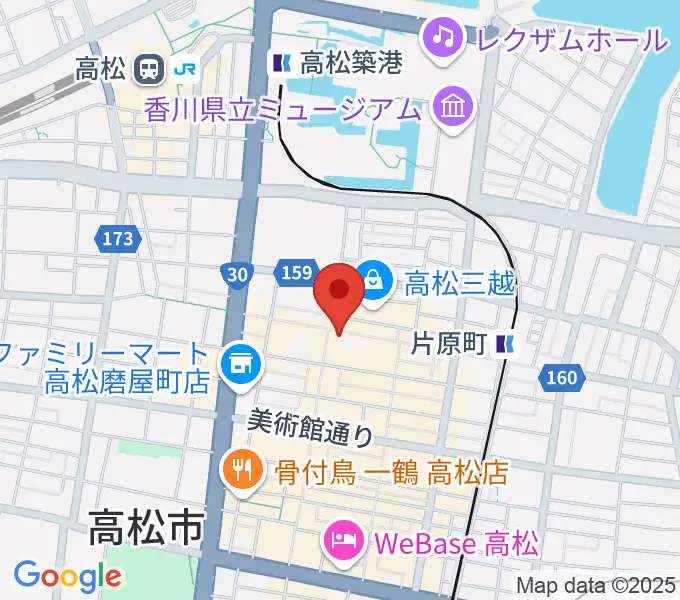 ヤマハミュージック 高松店の地図