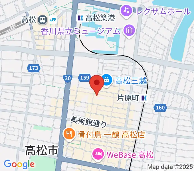 ヤマハミュージック 高松店の地図