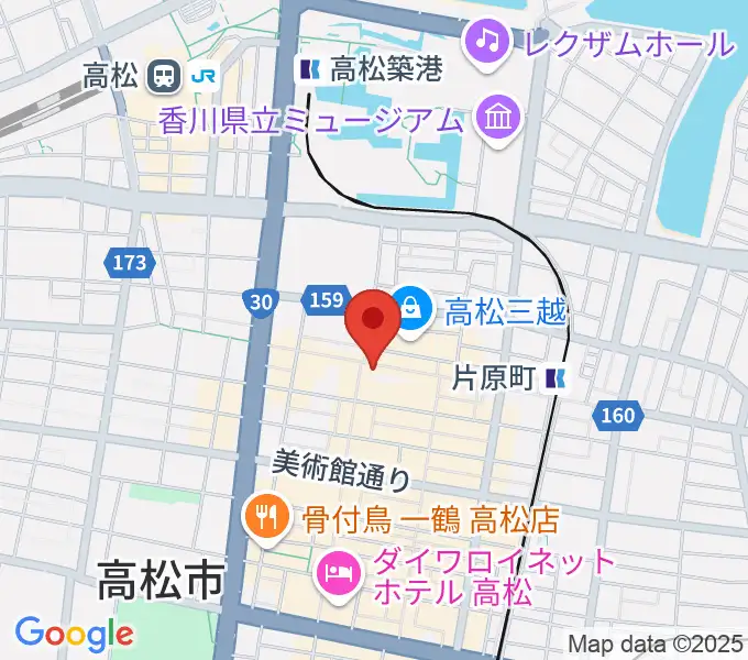 ヤマハミュージック 高松店の地図