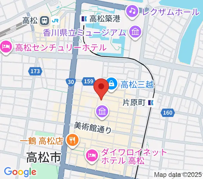 ヤマハミュージック 高松店の地図