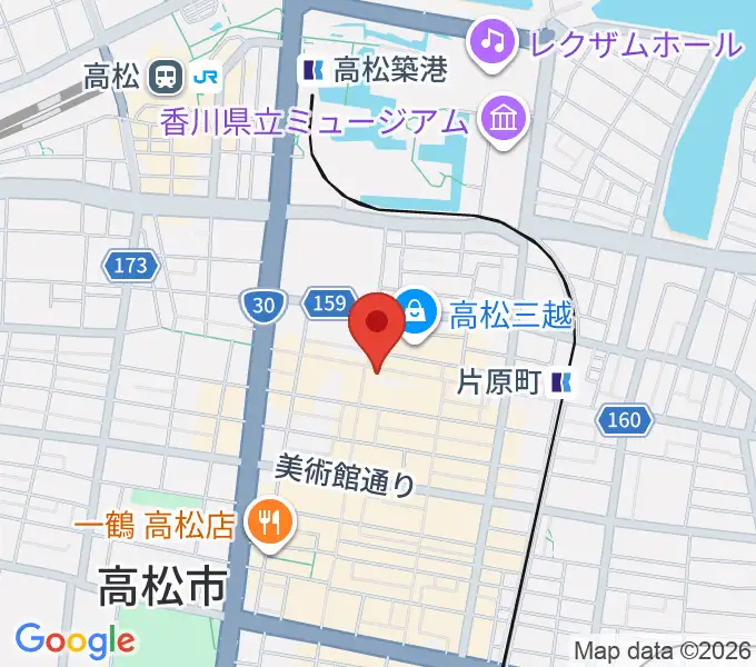 ヤマハミュージック 高松店の地図