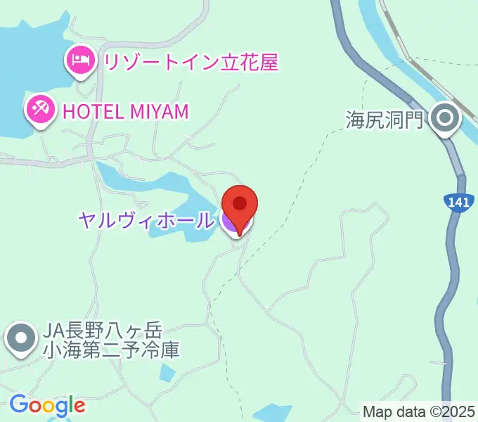 小海町音楽堂 ヤルヴィホールの地図