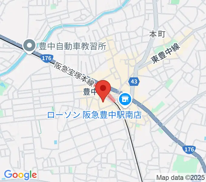 とよなか男女共同参画推進センターすてっぷの地図