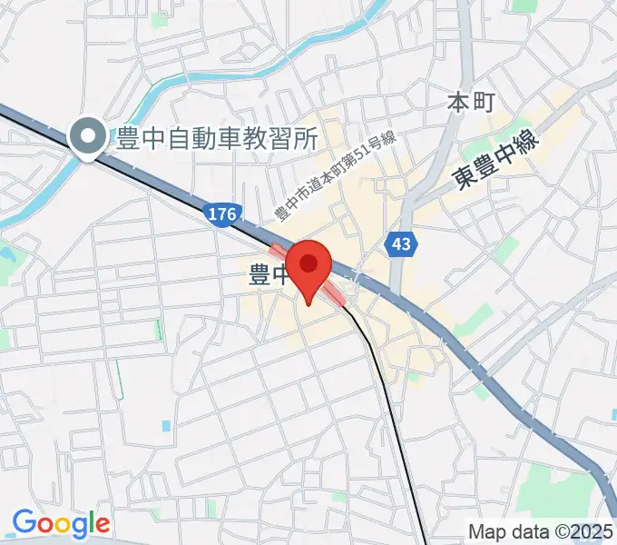 とよなか男女共同参画推進センターすてっぷの地図