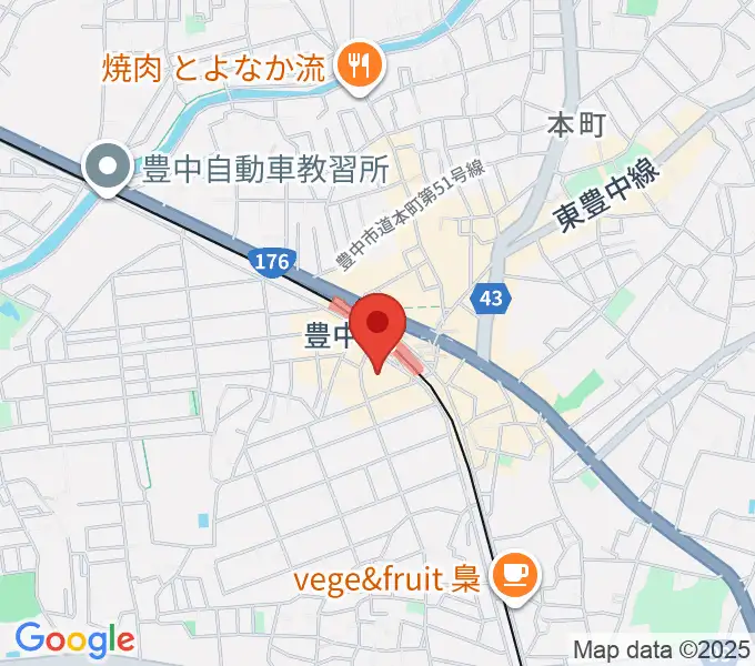 とよなか男女共同参画推進センターすてっぷの地図