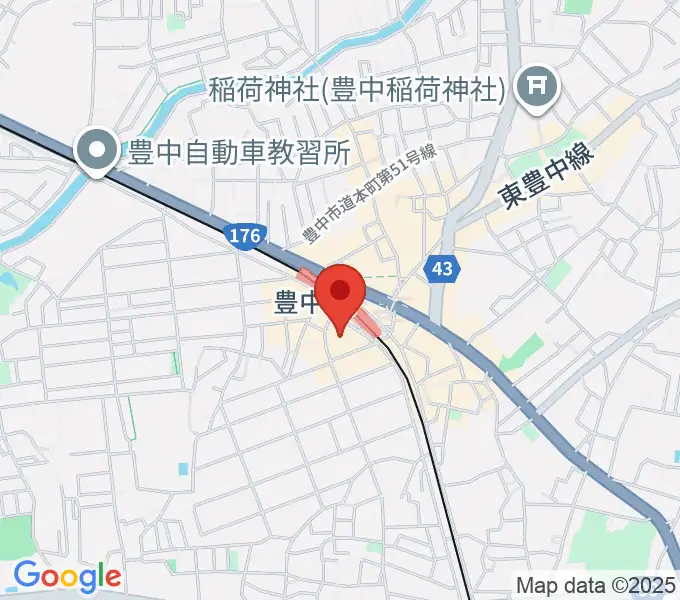 とよなか男女共同参画推進センターすてっぷの地図