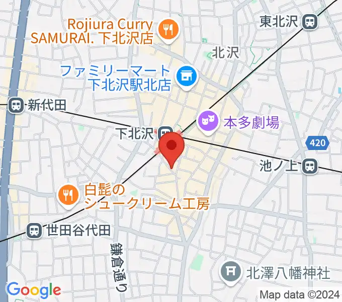 JAZZY SPORT下北沢の地図