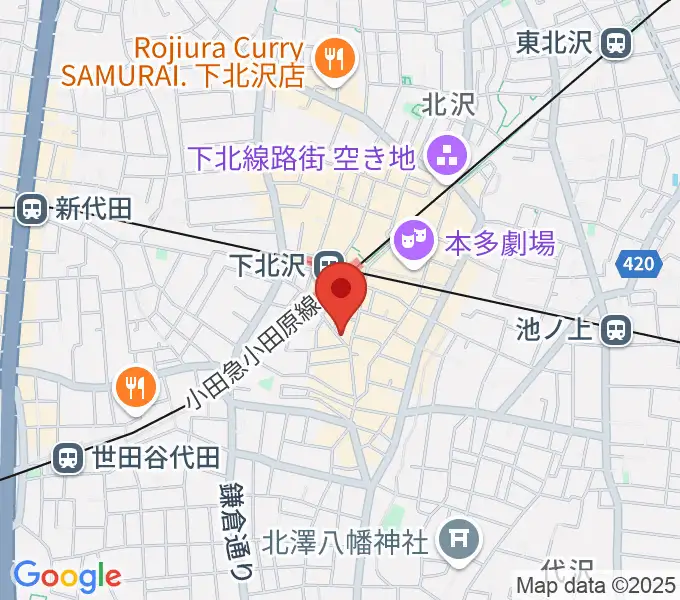 JAZZY SPORT下北沢の地図
