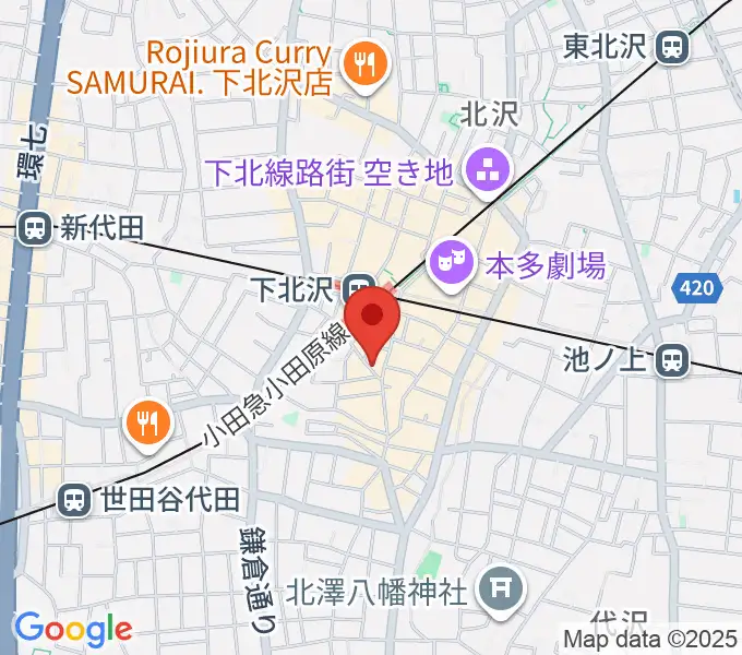 JAZZY SPORT下北沢の地図