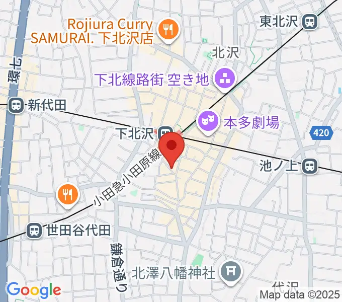 JAZZY SPORT下北沢の地図