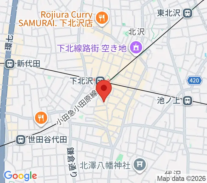 JAZZY SPORT下北沢の地図