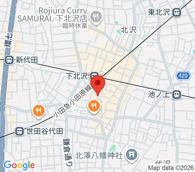 JAZZY SPORT下北沢の地図