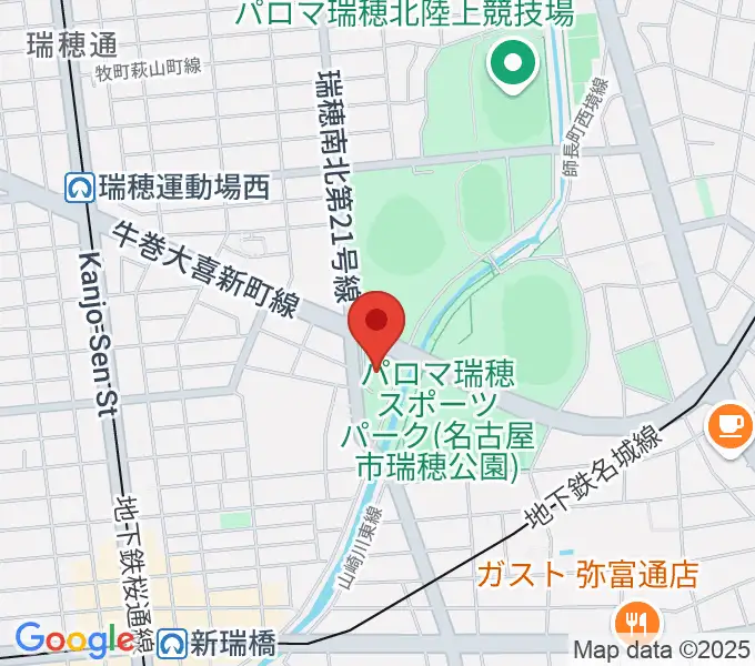 瑞穂文化小劇場の地図