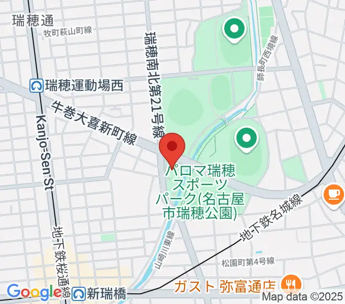 瑞穂文化小劇場の地図