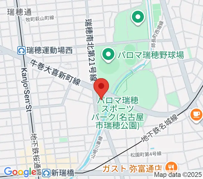 瑞穂文化小劇場の地図