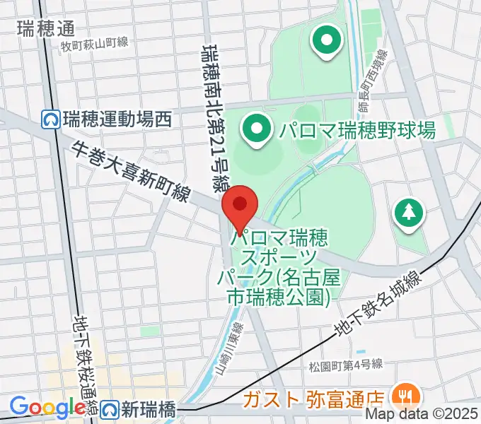 瑞穂文化小劇場の地図