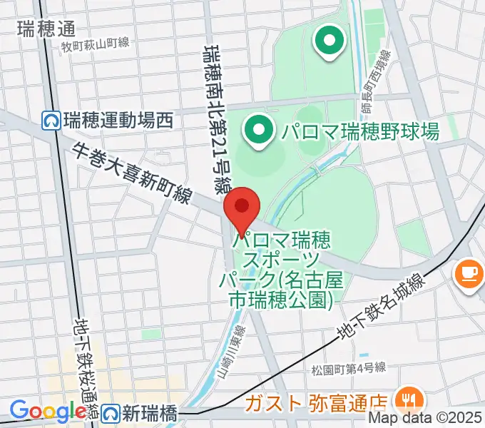 瑞穂文化小劇場の地図