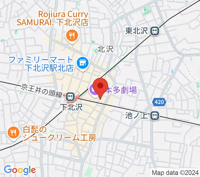 下北沢LIVEHOLICの地図